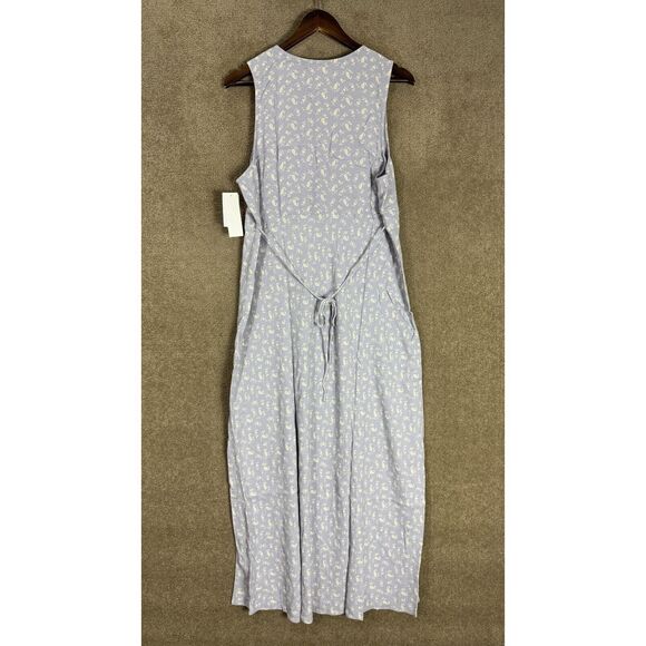 Treasure & Bond Maxi Dress XL Purple/Ivory‎ Little Paris Floral V Neck Boho NEW - Picture 11 of 13